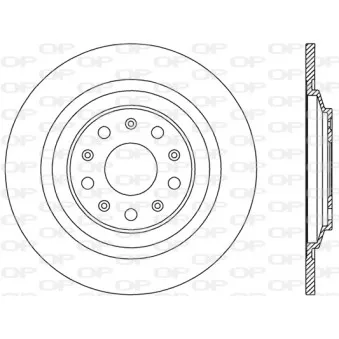 Jeu de 2 disques de frein arrière OPEN PARTS BDA2835.10