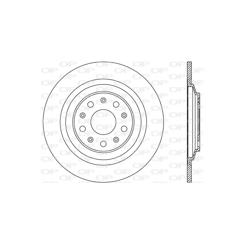 Jeu de 2 disques de frein arrière OPEN PARTS BDA2835.10