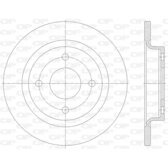 Jeu de 2 disques de frein arrière OPEN PARTS BDA2837.10