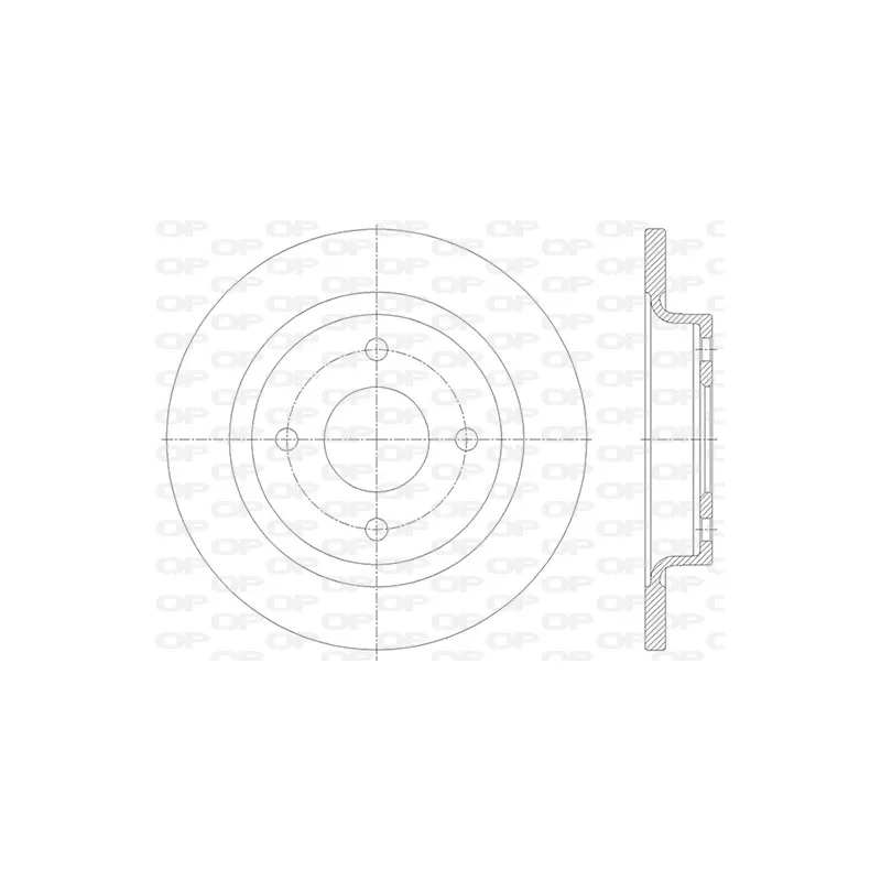 Jeu de 2 disques de frein arrière OPEN PARTS BDA2837.10