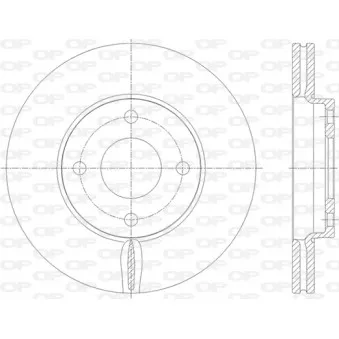 Jeu de 2 disques de frein avant OPEN PARTS BDA2838.20