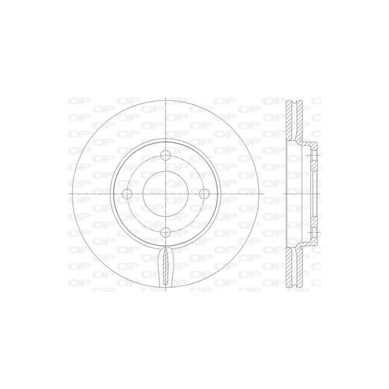 Jeu de 2 disques de frein avant OPEN PARTS BDA2838.20