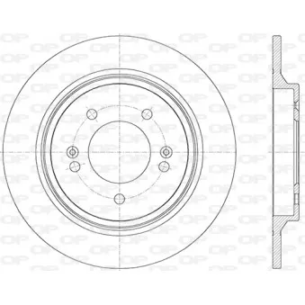 Jeu de 2 disques de frein arrière OPEN PARTS BDA2839.10