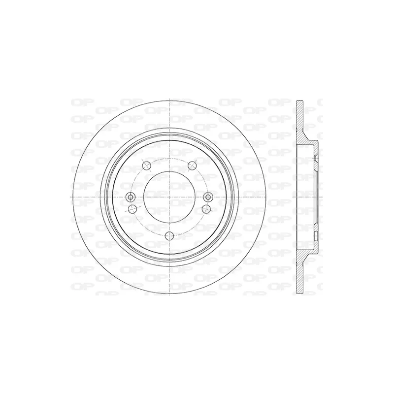 Jeu de 2 disques de frein arrière OPEN PARTS BDA2839.10