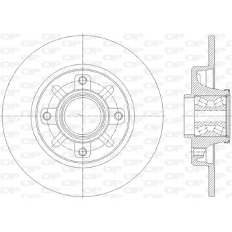 Jeu de 2 disques de frein arrière OPEN PARTS BDA2841.30
