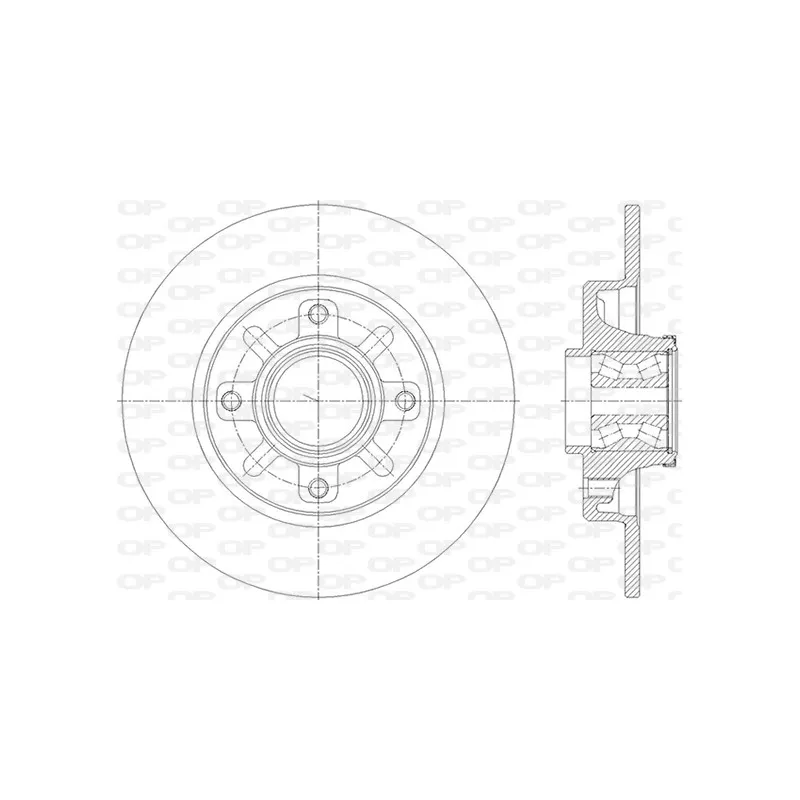Jeu de 2 disques de frein arrière OPEN PARTS BDA2841.30