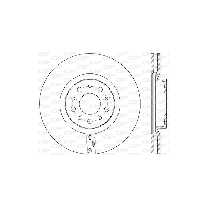 Jeu de 2 disques de frein avant OPEN PARTS BDA2847.20