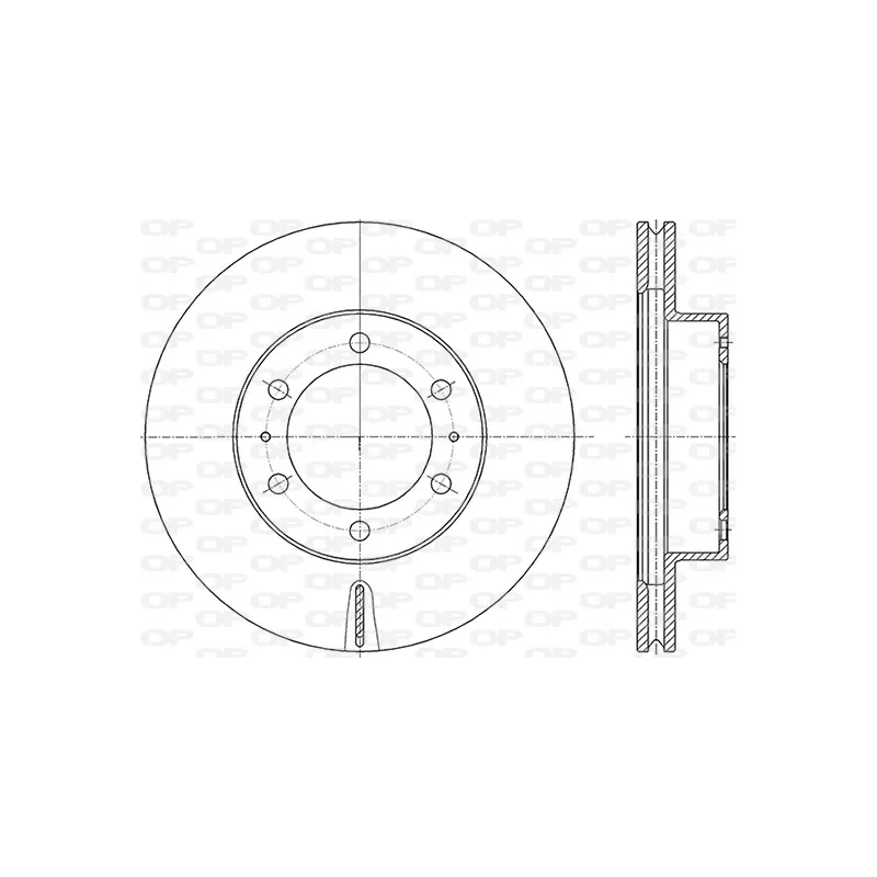 Jeu de 2 disques de frein avant OPEN PARTS BDA2850.20