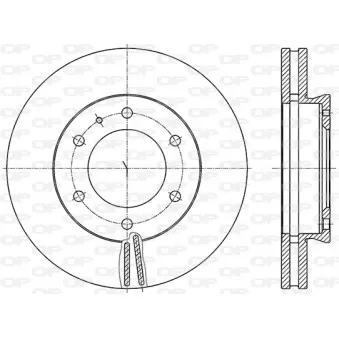 Jeu de 2 disques de frein avant OPEN PARTS BDA2855.20