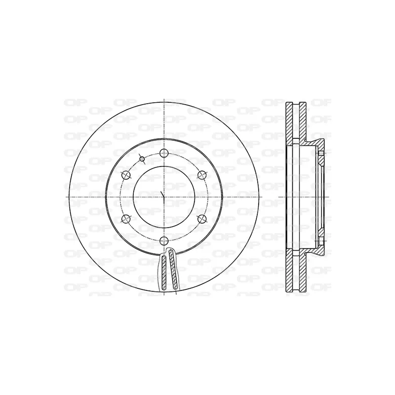 Jeu de 2 disques de frein avant OPEN PARTS BDA2855.20