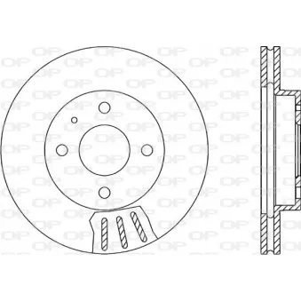 Jeu de 2 disques de frein avant OPEN PARTS BDR1014.20