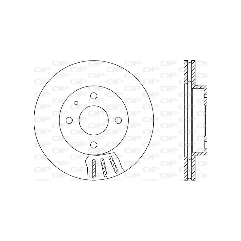 Jeu de 2 disques de frein avant OPEN PARTS BDR1014.20