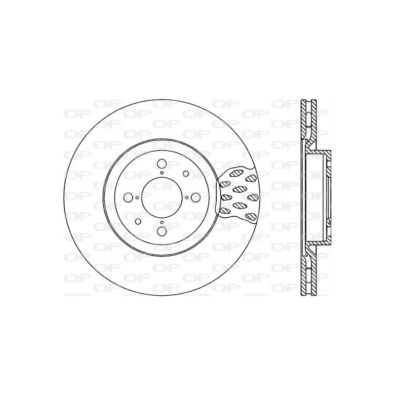 Jeu de 2 disques de frein avant OPEN PARTS BDR1016.20