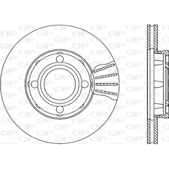 Jeu de 2 disques de frein avant OPEN PARTS BDR1020.20