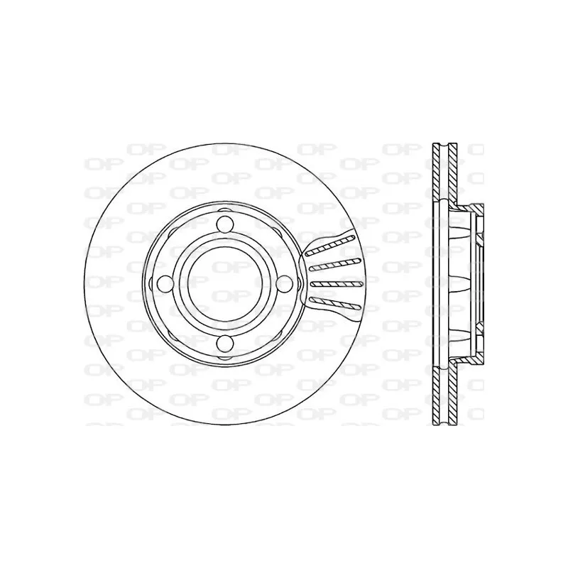 Jeu de 2 disques de frein avant OPEN PARTS BDR1020.20