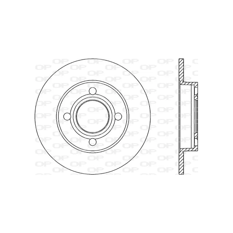 Jeu de 2 disques de frein arrière OPEN PARTS BDR1022.10