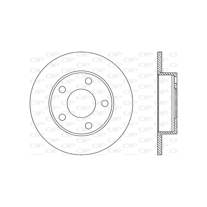 Jeu de 2 disques de frein arrière OPEN PARTS BDR1030.10