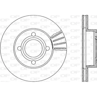Jeu de 2 disques de frein avant OPEN PARTS BDR1032.20