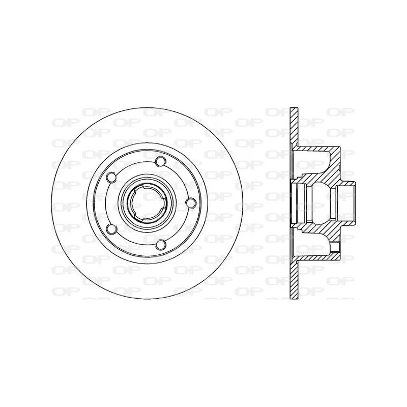 Jeu de 2 disques de frein arrière OPEN PARTS BDR1044.10