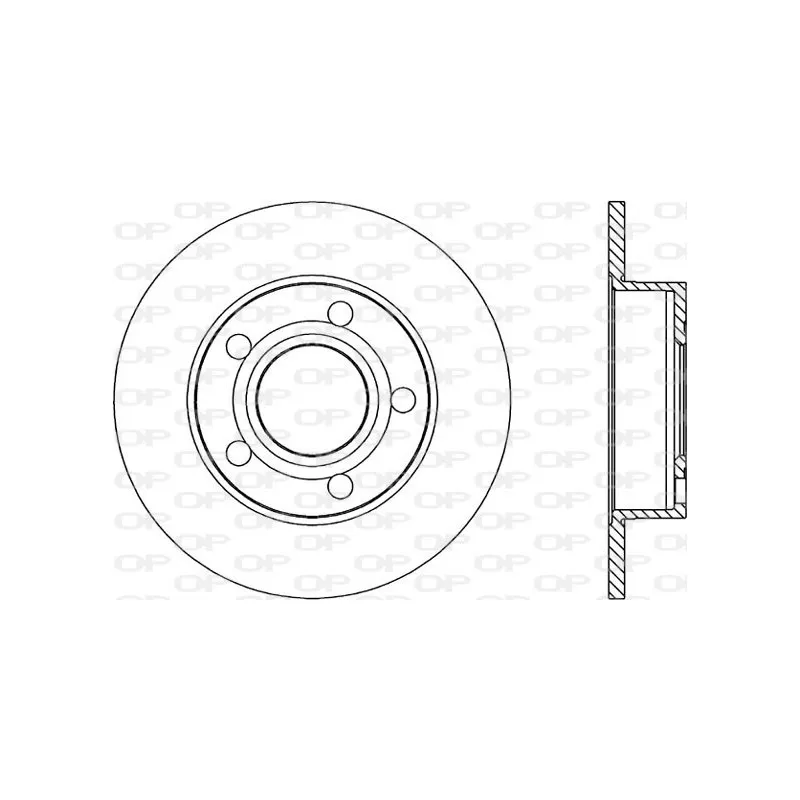 Jeu de 2 disques de frein arrière OPEN PARTS BDR1045.10