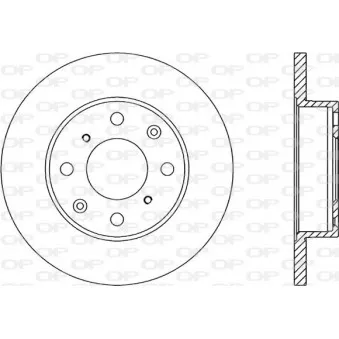Jeu de 2 disques de frein avant OPEN PARTS BDR1050.10