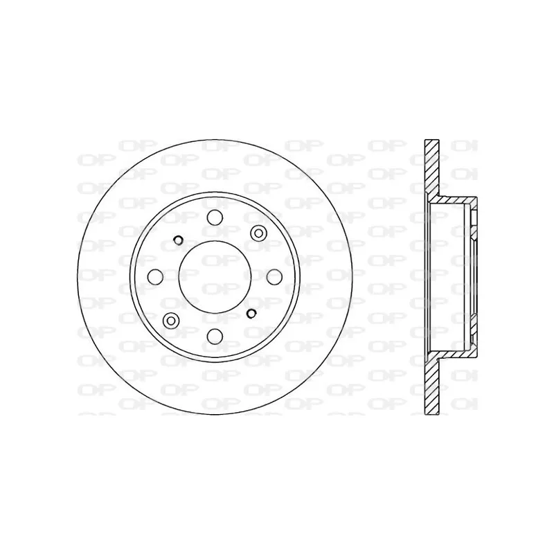 Jeu de 2 disques de frein avant OPEN PARTS BDR1050.10