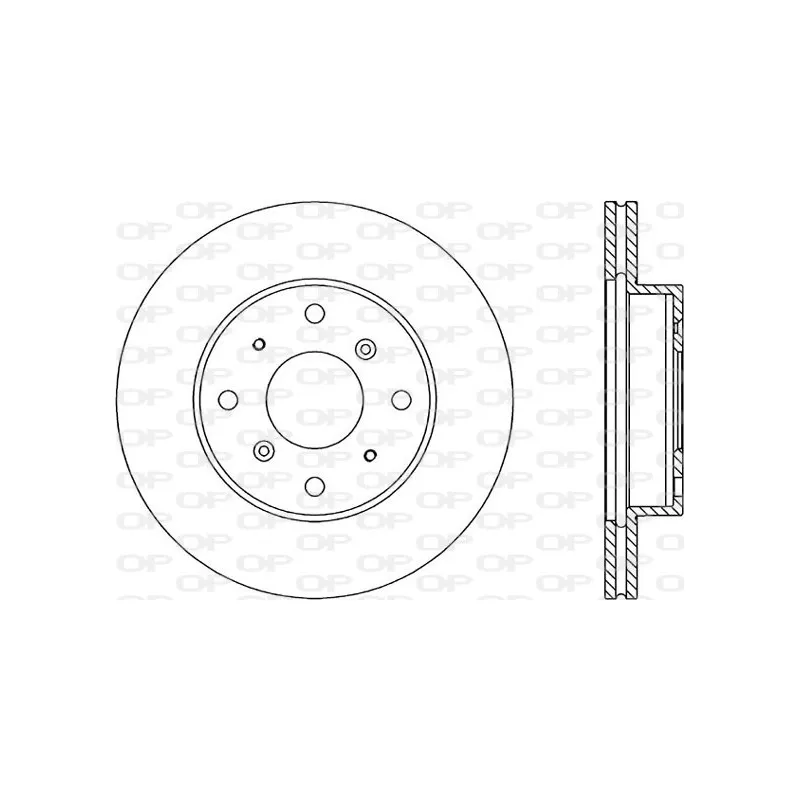 Jeu de 2 disques de frein avant OPEN PARTS BDR1053.20
