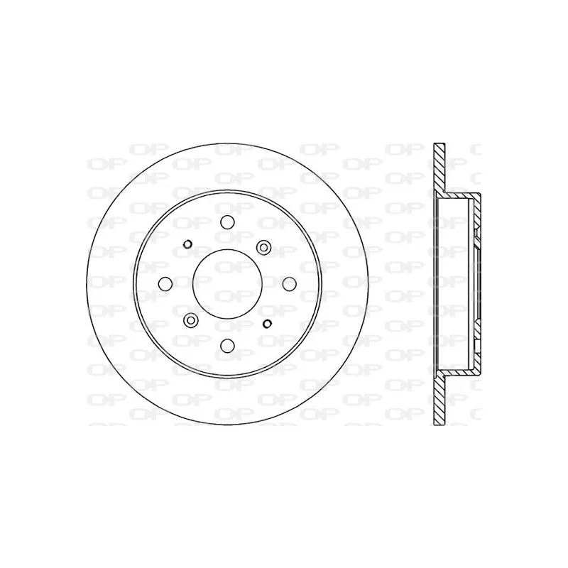 Jeu de 2 disques de frein arrière OPEN PARTS BDR1056.10
