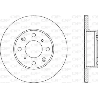 Jeu de 2 disques de frein avant OPEN PARTS BDR1063.10