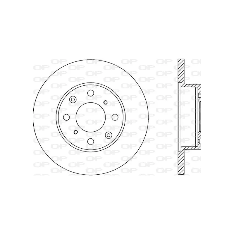 Jeu de 2 disques de frein avant OPEN PARTS BDR1063.10