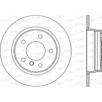 Jeu de 2 disques de frein arrière OPEN PARTS