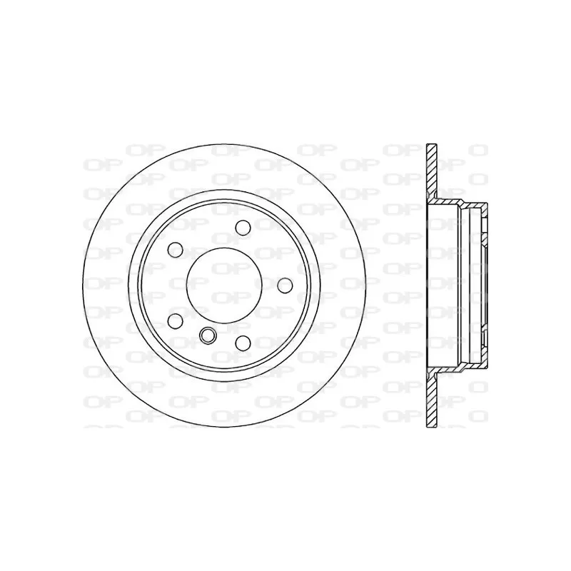 Jeu de 2 disques de frein arrière OPEN PARTS BDR1094.10