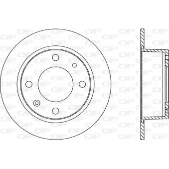 Jeu de 2 disques de frein arrière OPEN PARTS BDR1104.10
