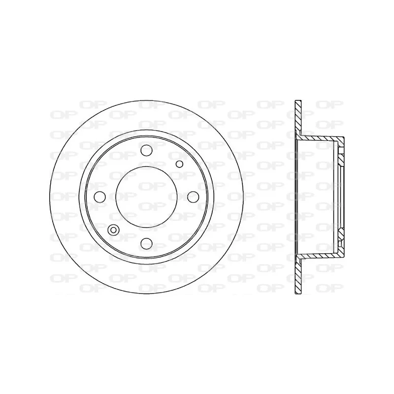 Jeu de 2 disques de frein arrière OPEN PARTS BDR1104.10