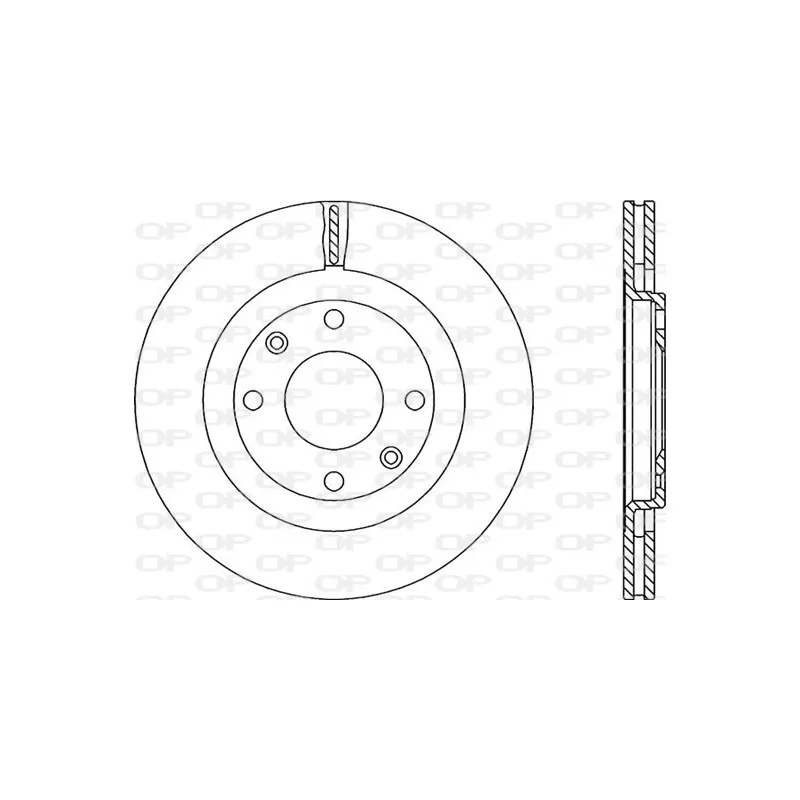 Jeu de 2 disques de frein avant OPEN PARTS BDR1106.20