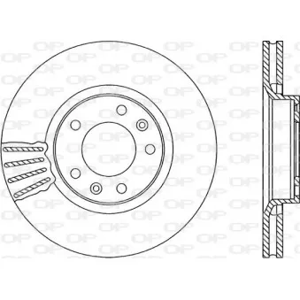 Jeu de 2 disques de frein avant OPEN PARTS BDR1114.20