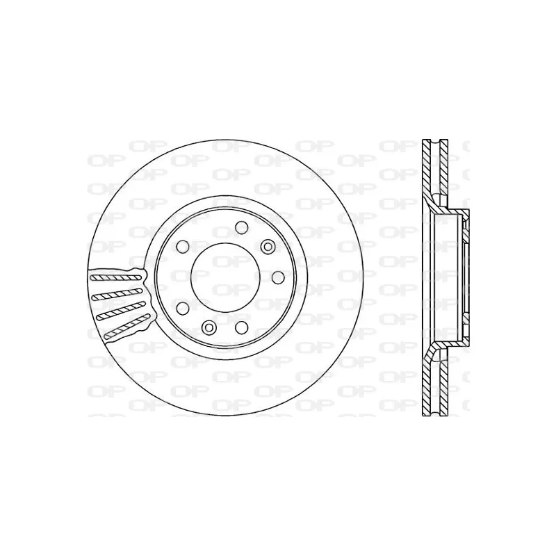 Jeu de 2 disques de frein avant OPEN PARTS BDR1114.20
