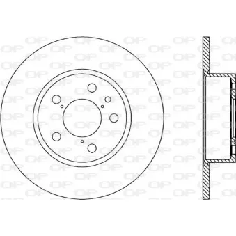 Jeu de 2 disques de frein arrière OPEN PARTS