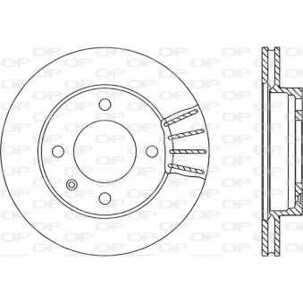 Jeu de 2 disques de frein avant OPEN PARTS BDR1158.20