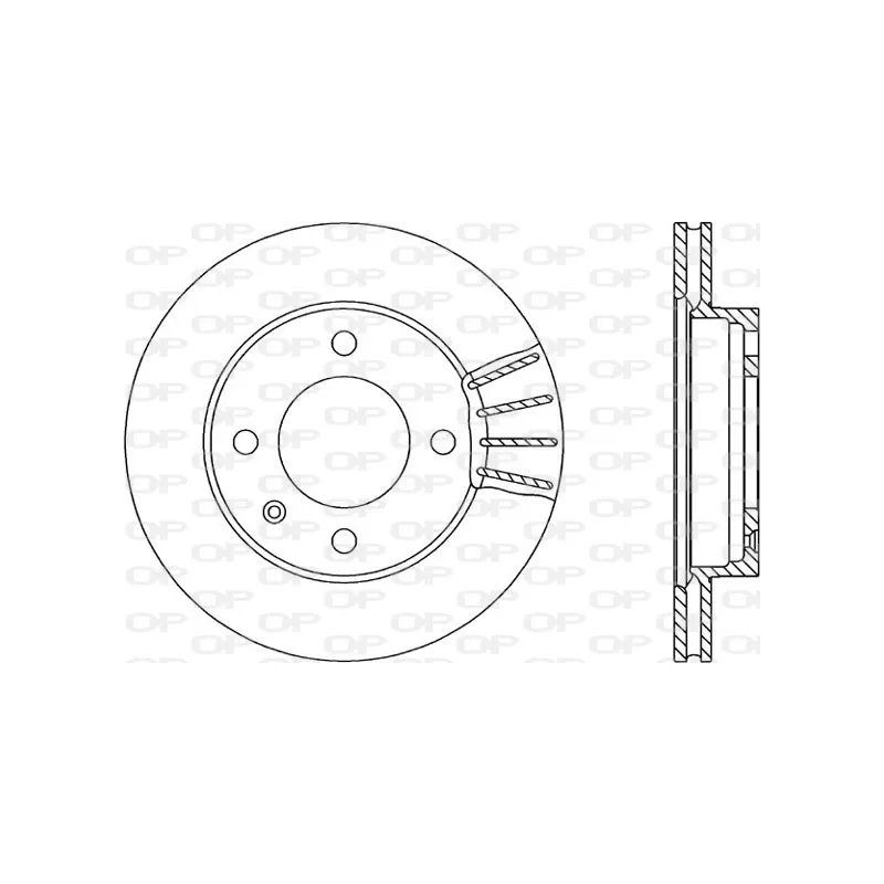 Jeu de 2 disques de frein avant OPEN PARTS BDR1158.20