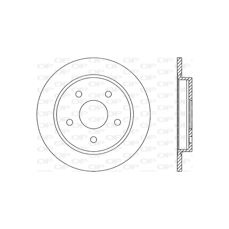 Jeu de 2 disques de frein arrière OPEN PARTS BDR1164.10