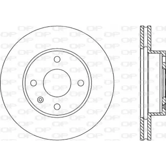 Jeu de 2 disques de frein avant OPEN PARTS BDR1170.20