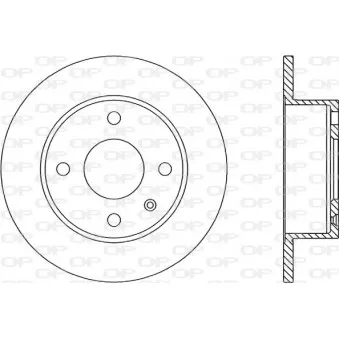 Jeu de 2 disques de frein avant OPEN PARTS BDR1171.10