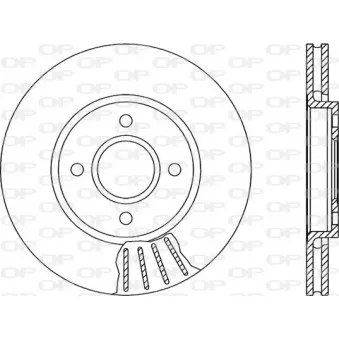 Jeu de 2 disques de frein avant OPEN PARTS BDR1177.20