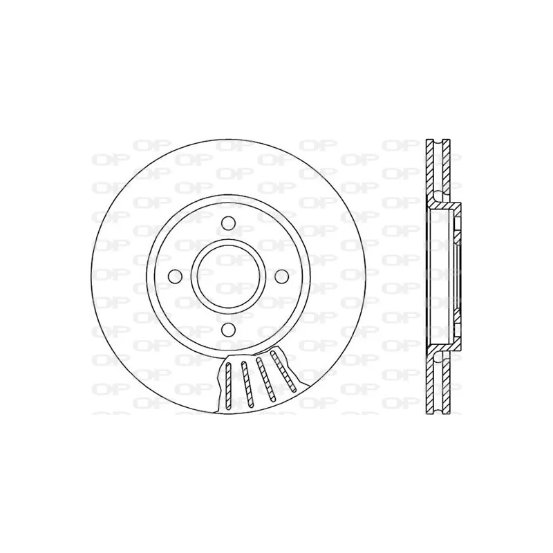 Jeu de 2 disques de frein avant OPEN PARTS BDR1177.20
