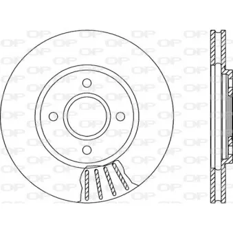 Jeu de 2 disques de frein avant OPEN PARTS BDR1181.20