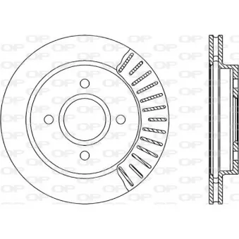 Jeu de 2 disques de frein arrière OPEN PARTS BDR1185.20