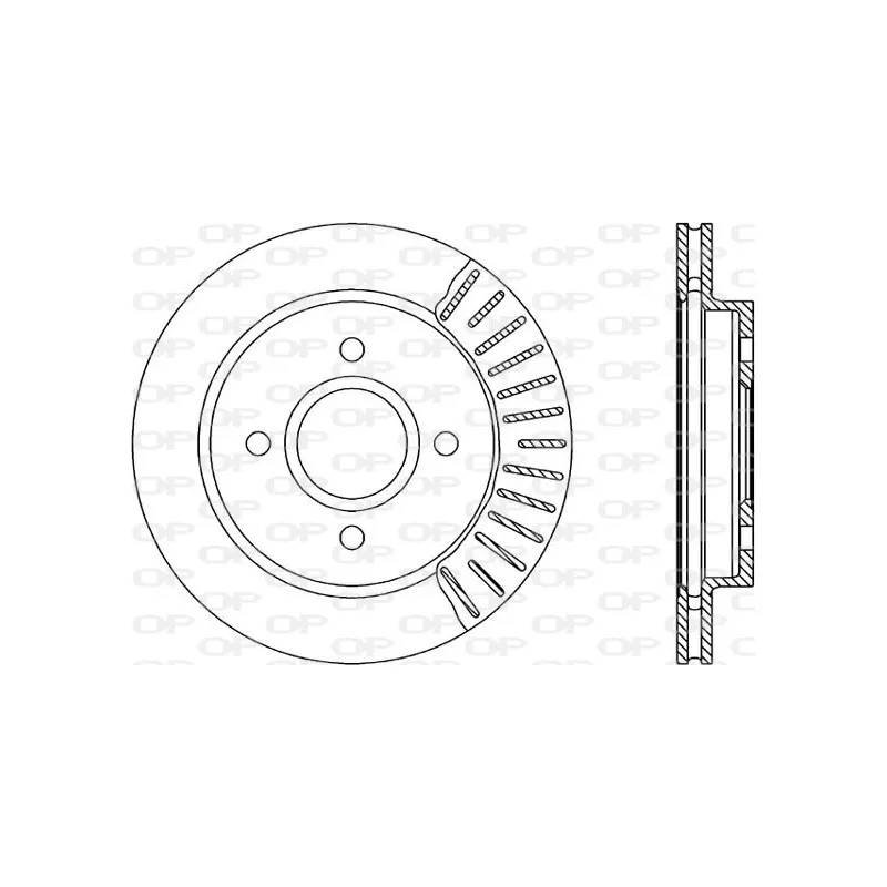 Jeu de 2 disques de frein arrière OPEN PARTS BDR1185.20