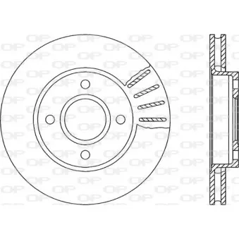 Jeu de 2 disques de frein avant OPEN PARTS BDR1186.20