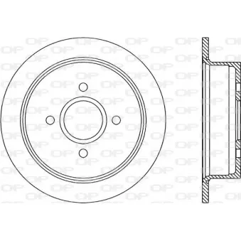 Jeu de 2 disques de frein arrière OPEN PARTS